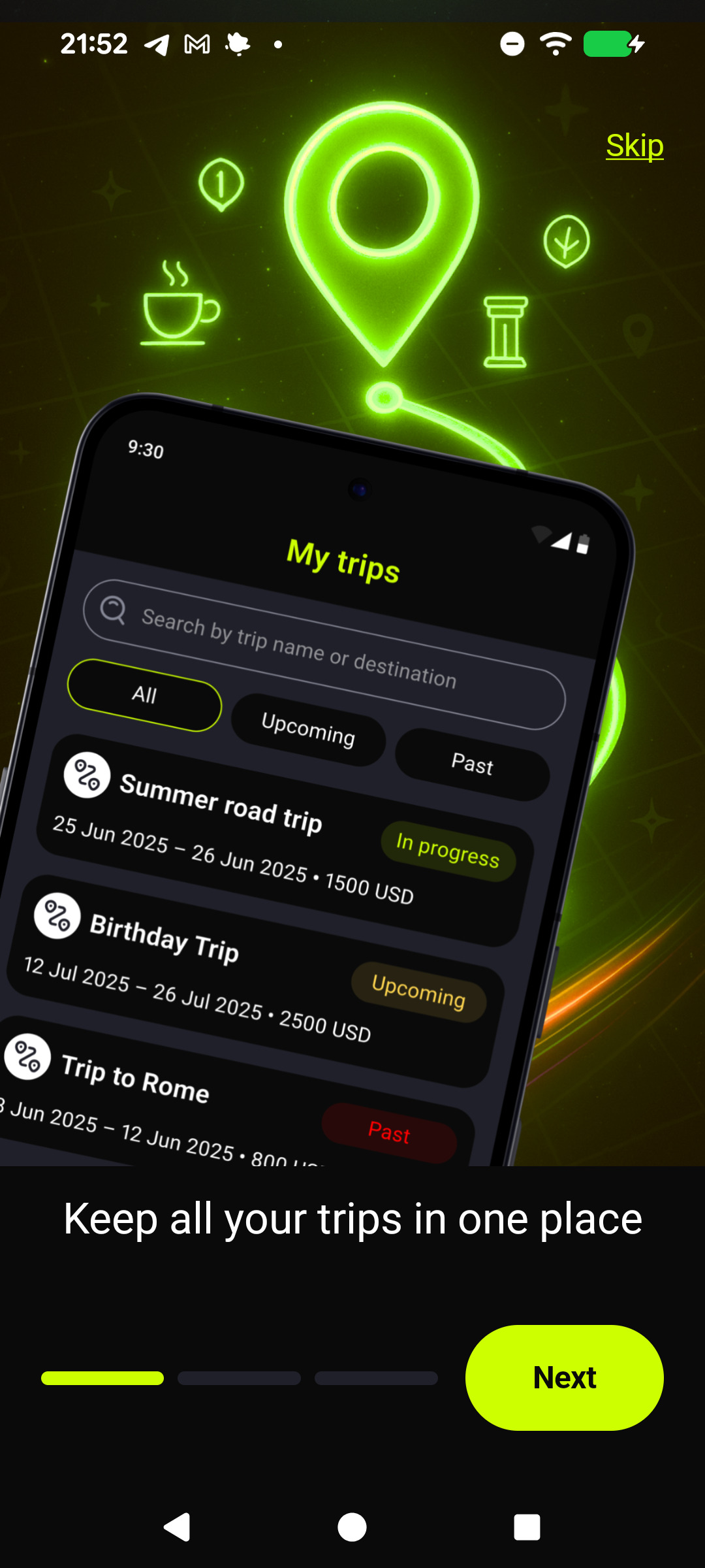 Gorilla Travel Path Planner - Trip Planning Interface
