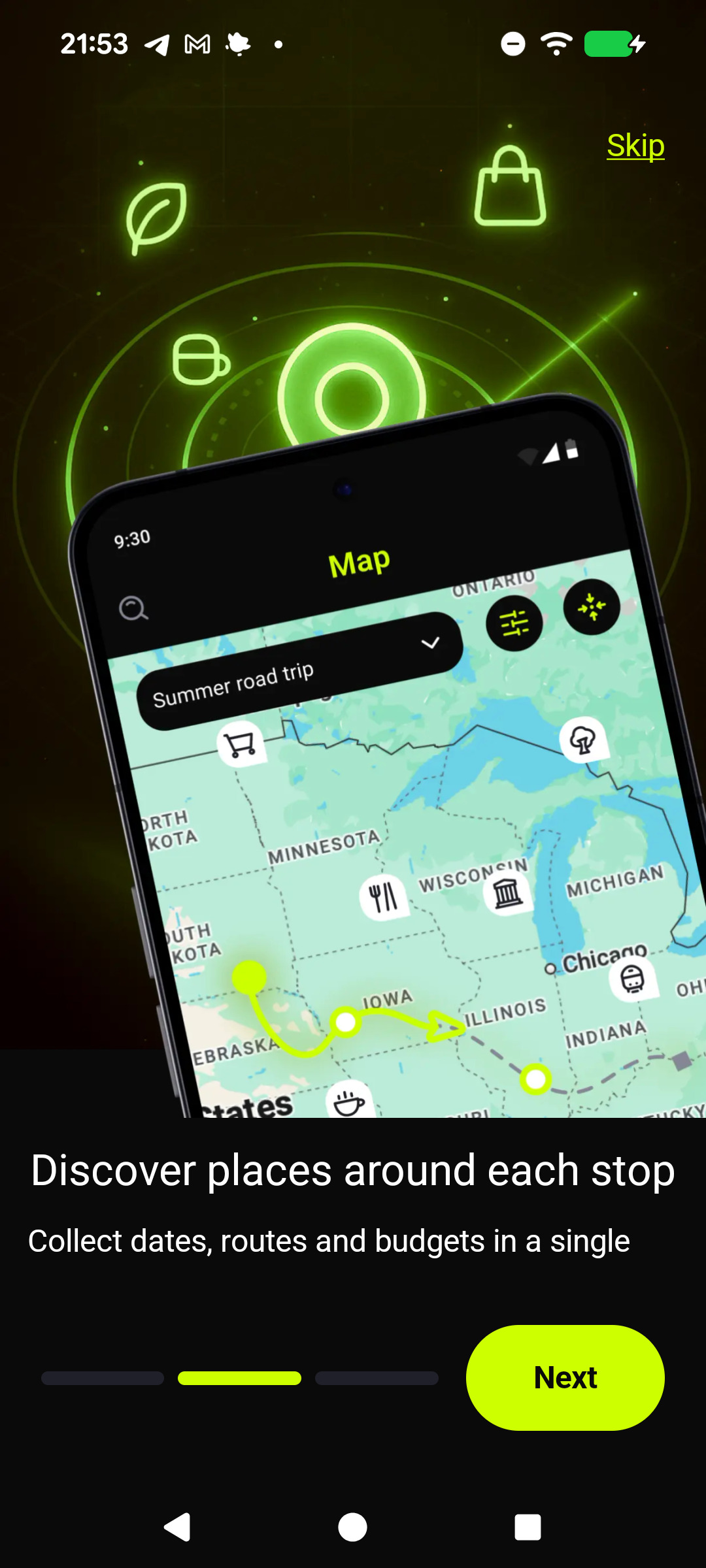 Gorilla Travel Path Planner - Map View