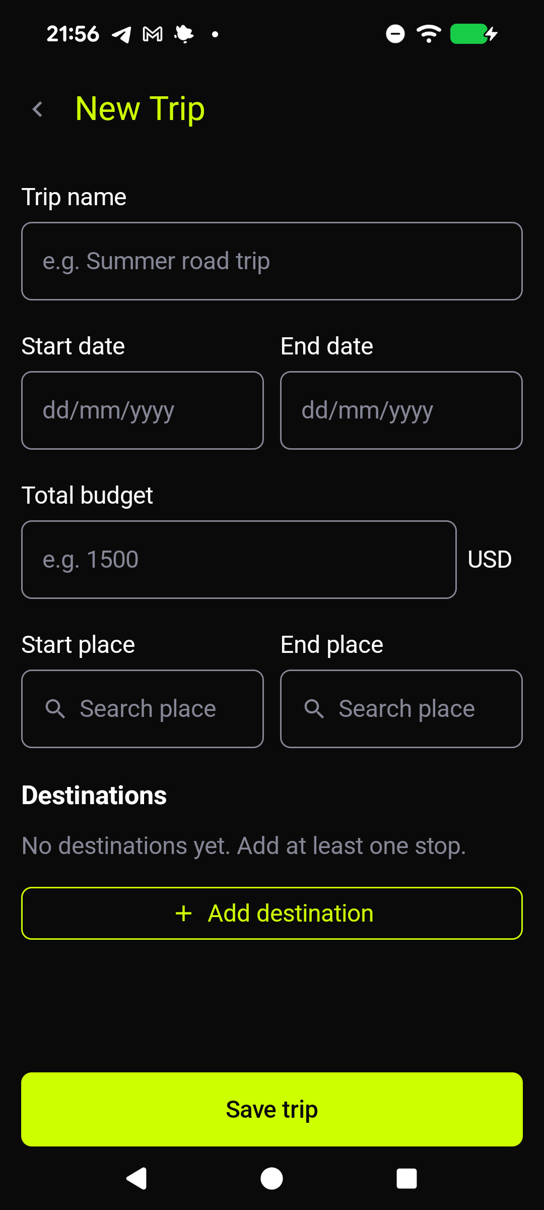 Gorilla Travel Path Planner - Checklists